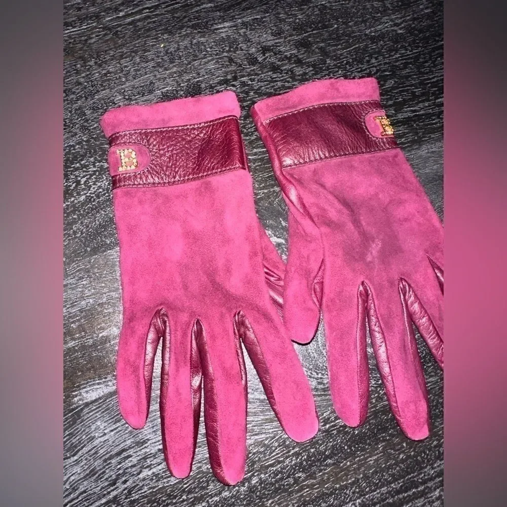 Vintage Blumarine Leather/Suede Gloves Sz S